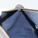 GUCCI GG Supreme Hand Bag PVC Leather Navy Gold Tone Auth 194149-19