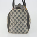 GUCCI GG Supreme Hand Bag PVC Leather Navy Gold Tone Auth 194149-5