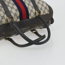 GUCCI GG Supreme Hand Bag PVC Leather Navy Gold Tone Auth 194149-8