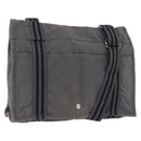 HERMES Fourre Tout Bassas MM Shoulder Bag Canvas Gray Silver Auth 194155-1
