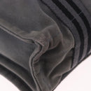 HERMES Fourre Tout Bassas MM Shoulder Bag Canvas Gray Silver Auth 194155-12
