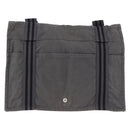 HERMES Fourre Tout Bassas MM Shoulder Bag Canvas Gray Silver Auth 194155-2