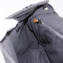 HERMES Fourre Tout Bassas MM Shoulder Bag Canvas Gray Silver Auth 194155-20