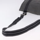 HERMES Fourre Tout Bassas MM Shoulder Bag Canvas Gray Silver Auth 194155-7