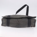 HERMES Fourre Tout Bassas MM Shoulder Bag Canvas Gray Silver Auth 194155-9