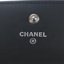 CHANEL Brilliant Matelasse Long Wallet Patent Black Silver CC Auth 194160M-14