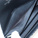 CHANEL Brilliant Matelasse Long Wallet Patent Black Silver CC Auth 194160M-16