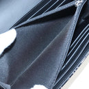 CHANEL Brilliant Matelasse Long Wallet Patent Black Silver CC Auth 194160M-19