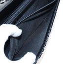 CHANEL Brilliant Matelasse Long Wallet Patent Black Silver CC Auth 194160M-21