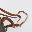 FENDI Pecan Backpack PVC Leather Brown Gold Tone Auth 194161-10