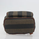 FENDI Pecan Backpack PVC Leather Brown Gold Tone Auth 194161-11
