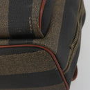 FENDI Pecan Backpack PVC Leather Brown Gold Tone Auth 194161-12
