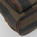 FENDI Pecan Backpack PVC Leather Brown Gold Tone Auth 194161-13