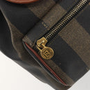 FENDI Pecan Backpack PVC Leather Brown Gold Tone Auth 194161-17