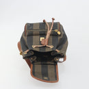 FENDI Pecan Backpack PVC Leather Brown Gold Tone Auth 194161-18