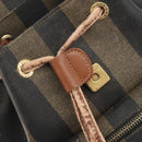 FENDI Pecan Backpack PVC Leather Brown Gold Tone Auth 194161-19