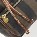 FENDI Pecan Backpack PVC Leather Brown Gold Tone Auth 194161-20