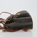 FENDI Pecan Backpack PVC Leather Brown Gold Tone Auth 194161-5