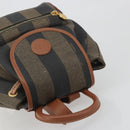 FENDI Pecan Backpack PVC Leather Brown Gold Tone Auth 194161-6