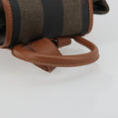 FENDI Pecan Backpack PVC Leather Brown Gold Tone Auth 194161-7