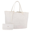 GOYARD Herringbone Saint Louis GM Tote Bag PVC White Auth 194163-1
