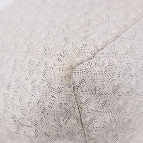 GOYARD Herringbone Saint Louis GM Tote Bag PVC White Auth 194163