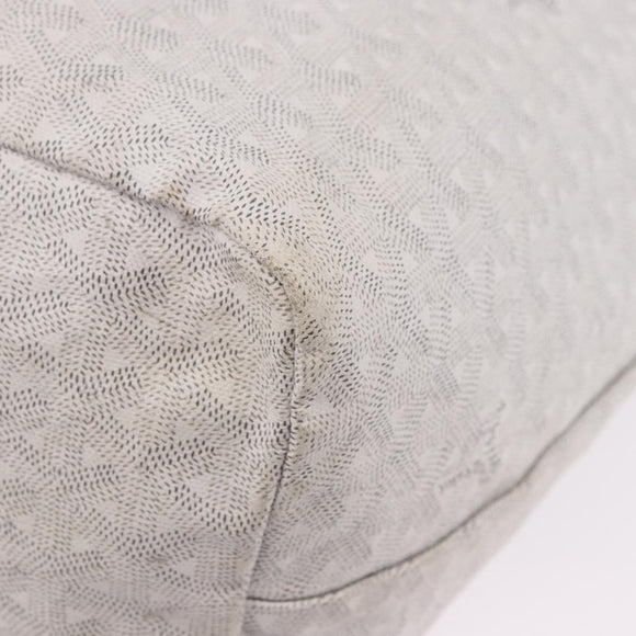 GOYARD Herringbone Saint Louis GM Tote Bag PVC White Auth 194163