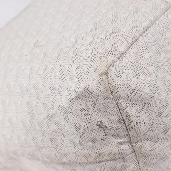 GOYARD Herringbone Saint Louis GM Tote Bag PVC White Auth 194163