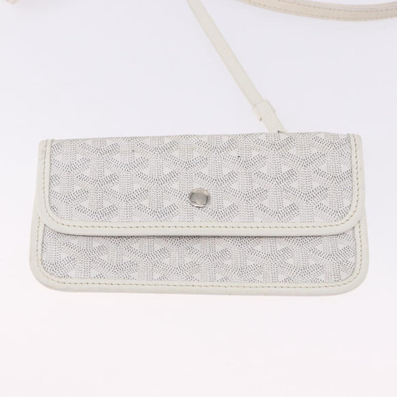 GOYARD Herringbone Saint Louis GM Tote Bag PVC White Auth 194163