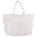 GOYARD Herringbone Saint Louis GM Tote Bag PVC White Auth 194163-2
