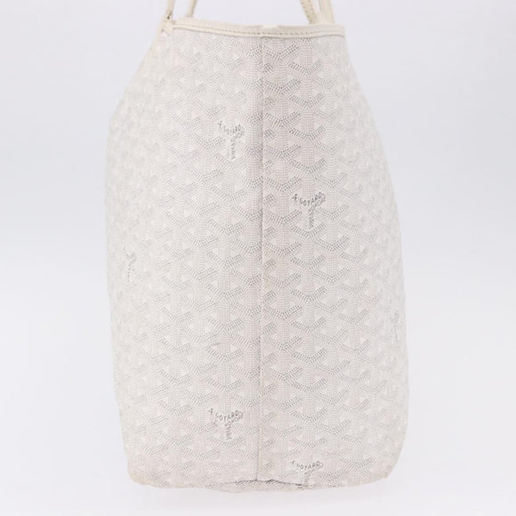 GOYARD Herringbone Saint Louis GM Tote Bag PVC White Auth 194163