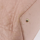 Christian Dior Canage Hand Bag Canvas Pink Gold Tone Auth 194165-10
