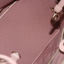 Christian Dior Canage Hand Bag Canvas Pink Gold Tone Auth 194165-17
