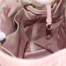 Christian Dior Canage Hand Bag Canvas Pink Gold Tone Auth 194165-19
