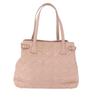 Christian Dior Canage Hand Bag Canvas Pink Gold Tone Auth 194165-3