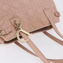 Christian Dior Canage Hand Bag Canvas Pink Gold Tone Auth 194165-6