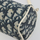 Christian Dior Trotter Pouch PVC Leather Blue White Auth 194167-15