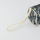 Christian Dior Trotter Pouch PVC Leather Blue White Auth 194167-9
