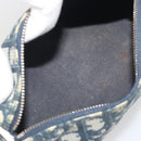 Christian Dior Trotter Pouch PVC Leather Blue White Auth 194167-10