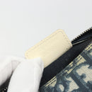 Christian Dior Trotter Pouch PVC Leather Blue White Auth 194167-12