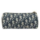 Christian Dior Trotter Pouch PVC Leather Blue White Auth 194167-2