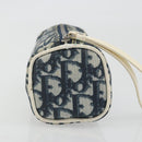 Christian Dior Trotter Pouch PVC Leather Blue White Auth 194167-4