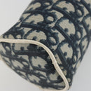 Christian Dior Trotter Pouch PVC Leather Blue White Auth 194167-14