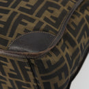 FENDI Zucca Canvas Hand Bag Brown Auth 194169-9