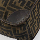FENDI Zucca Canvas Hand Bag Brown Auth 194169-14