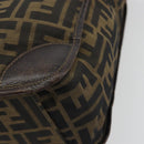 FENDI Zucca Canvas Hand Bag Brown Auth 194169-15