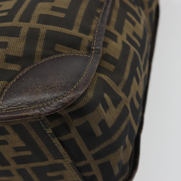 FENDI Zucca Canvas Hand Bag Brown Auth 194169