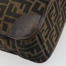FENDI Zucca Canvas Hand Bag Brown Auth 194169-16