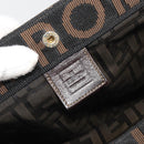 FENDI Zucca Canvas Hand Bag Brown Auth 194169-10