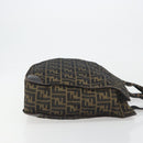 FENDI Zucca Canvas Hand Bag Brown Auth 194169-3